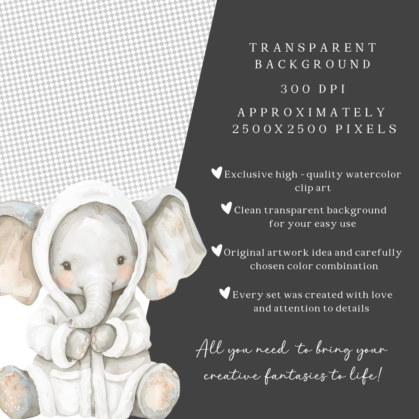 Bubble Bath - Animals Clipart, Bath Time, Rubber Duck, Cute Baby Animals | 24 PNG