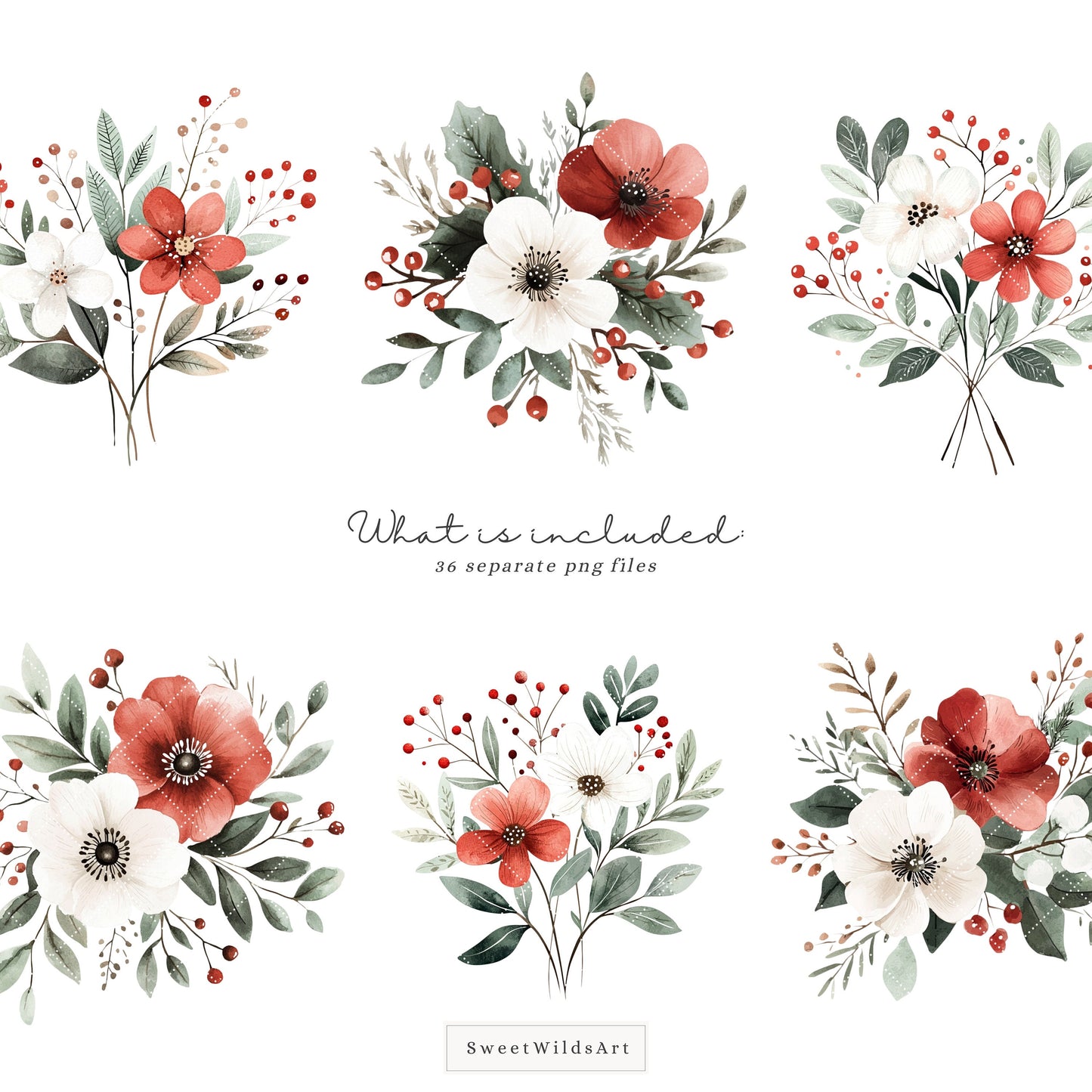 Polar Friends - Cute Arctic Animals, Christmas Babies Clipart, Winter | 36 PNG