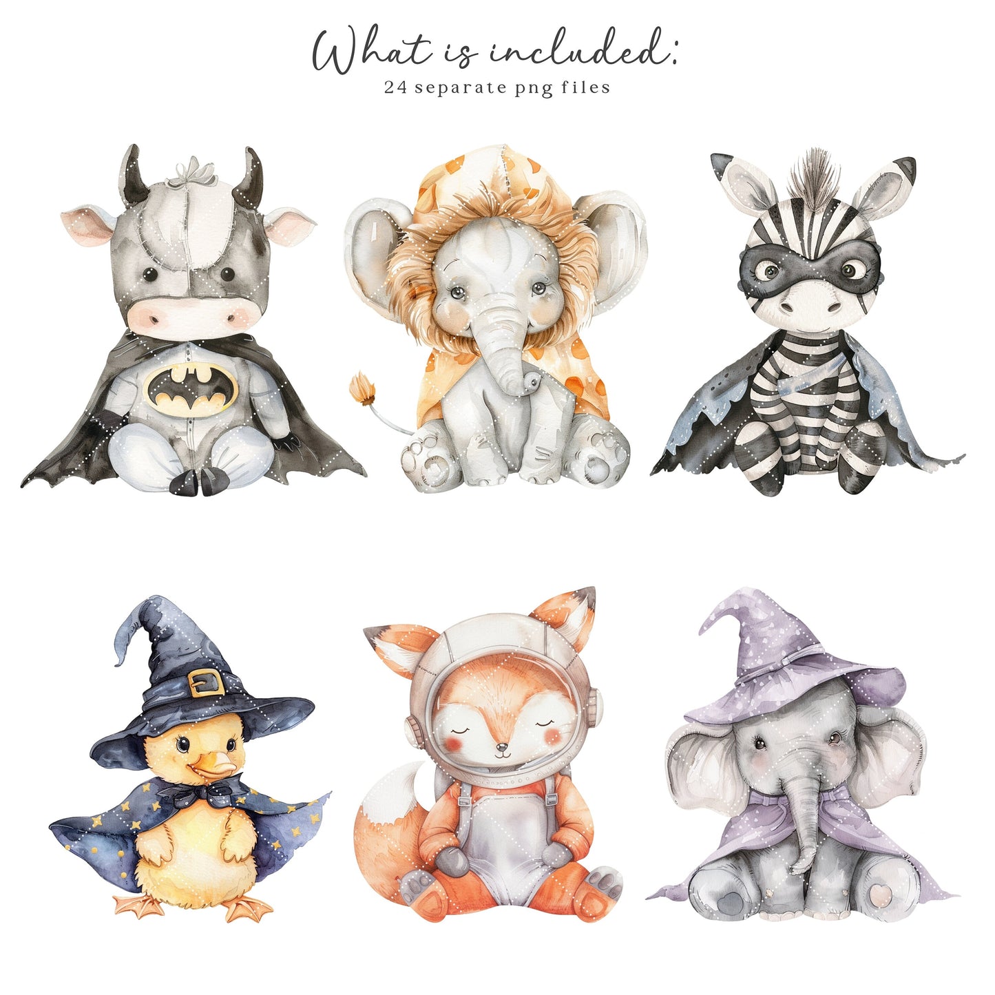 Halloween Paws - Cute Animals, Spooky Clipart, Halloween Costumes, Kids | 24 PNG