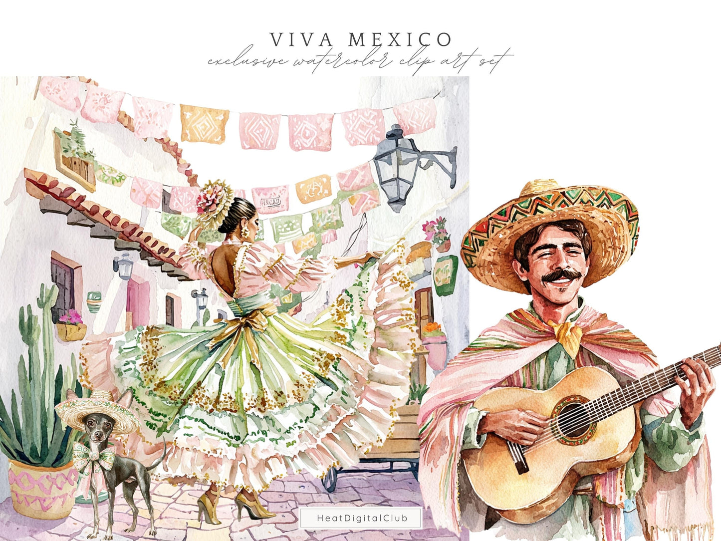 Viva Mexico - Cinco de Mayo Clipart, Pinata Party | 55 PNG