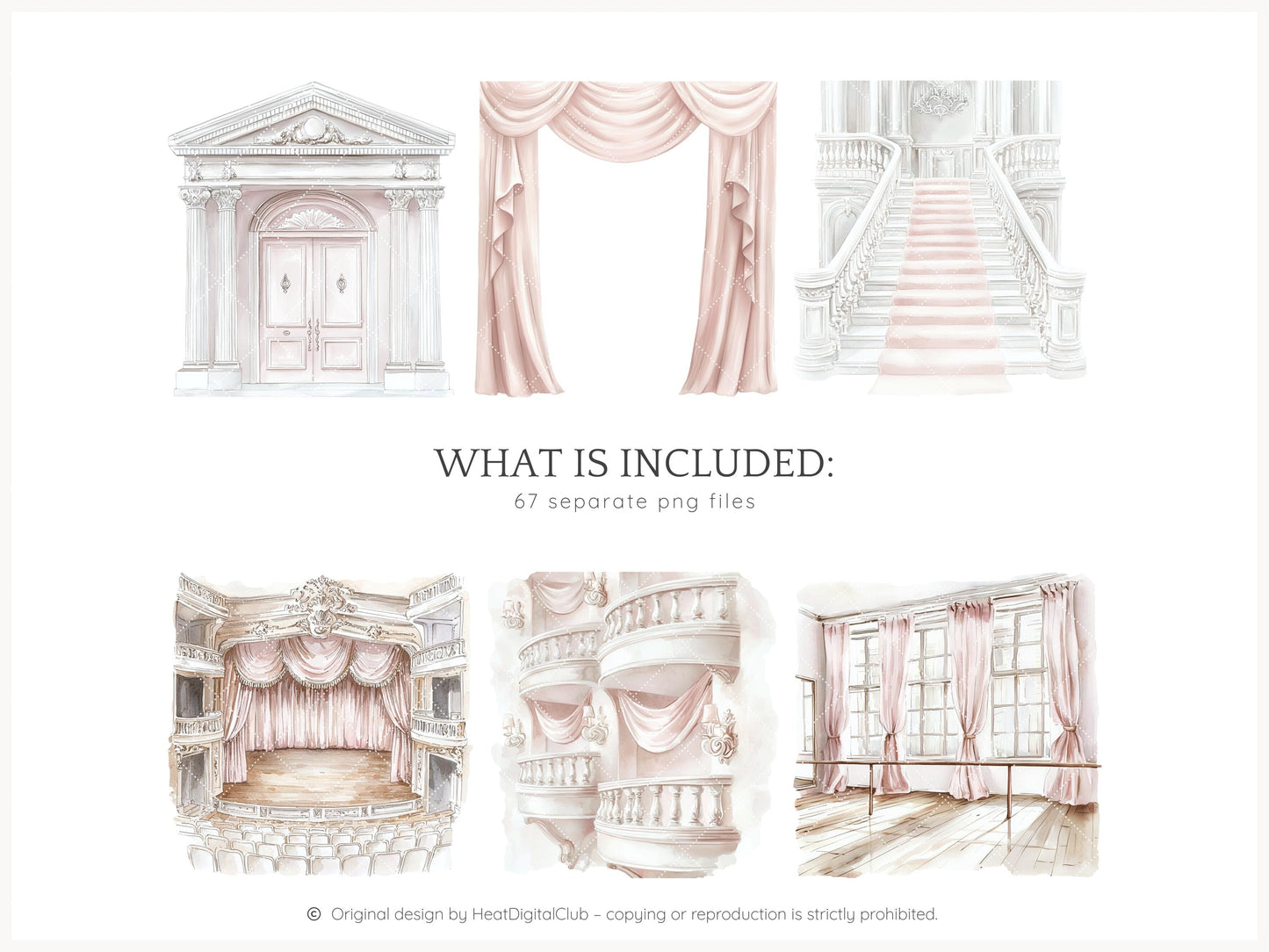 Ballet Grace - Pink Ballerina Clipart Set | 67 PNG