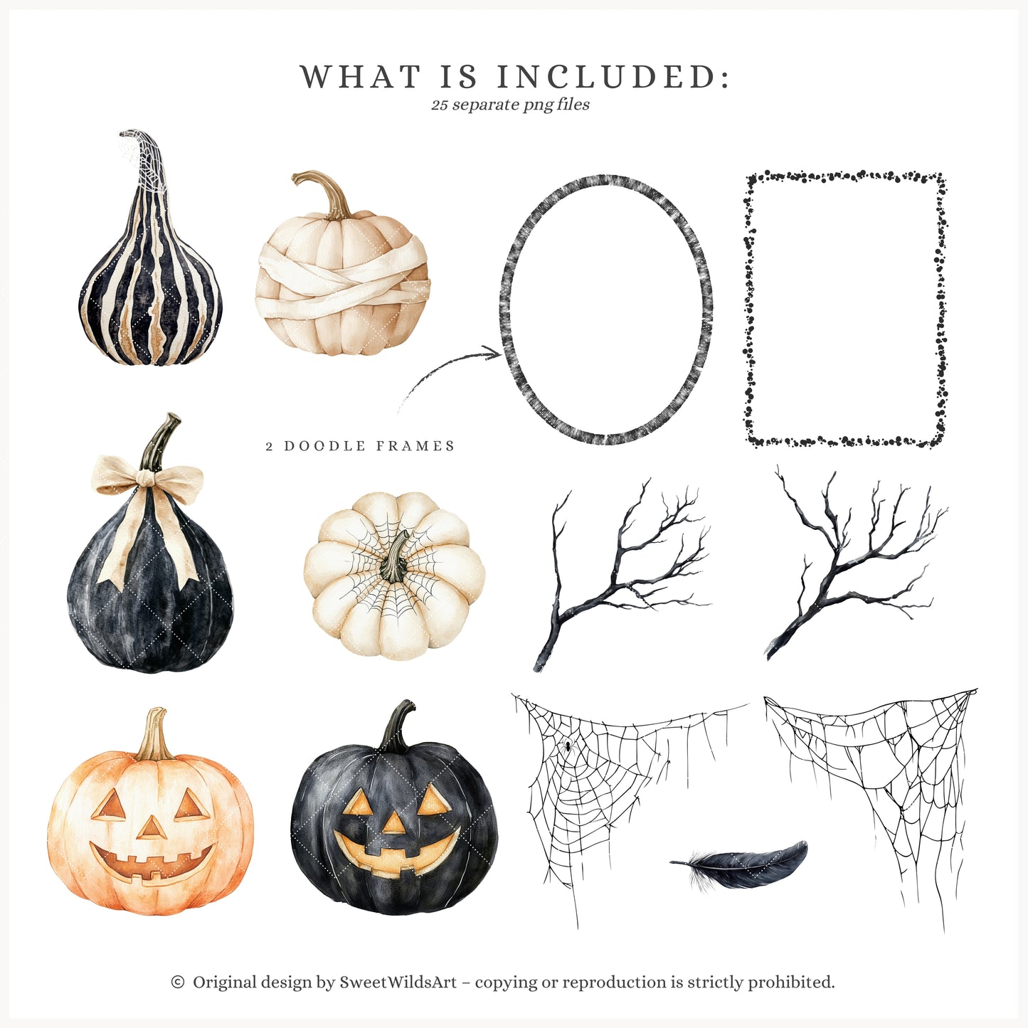 Honk or Haunt - Halloween Floral Arrangements, Fall, Spooky Pumpkins | 25 PNG