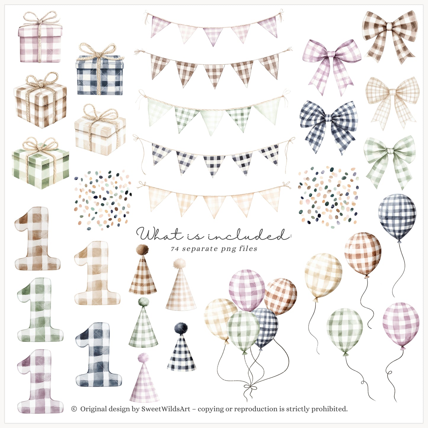 Birthday Woods - Woodland Animals, Cute Forest Party Clipart, Kids Party | 74 PNG
