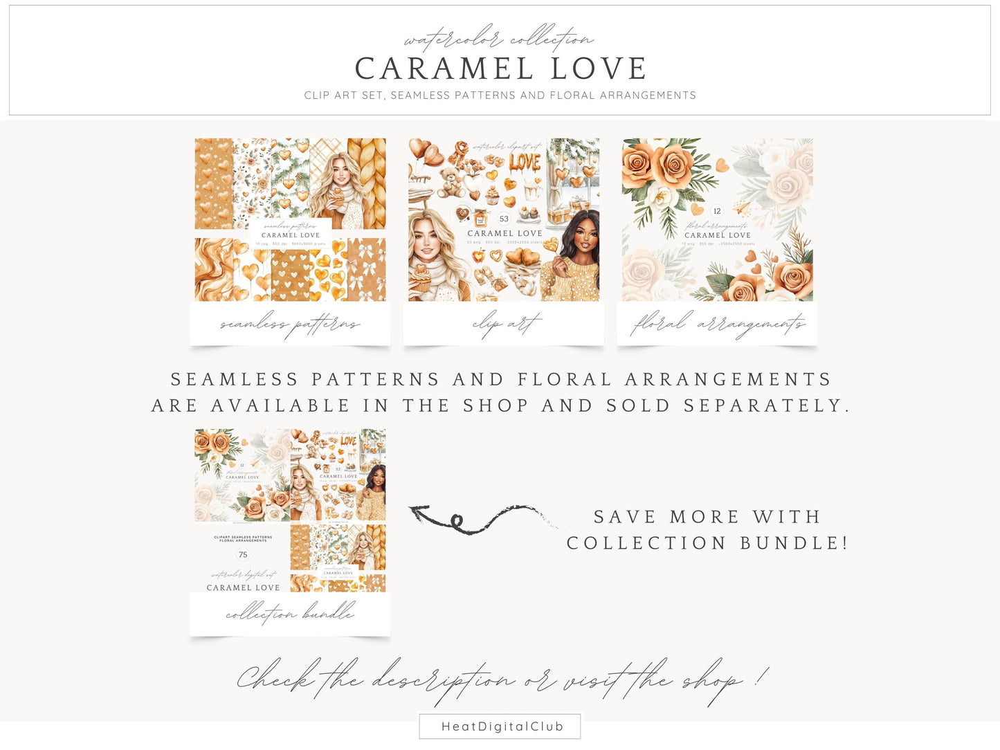 Caramel Love - Valentines Day Clipart, Romantic, Balloons | 53 PNG