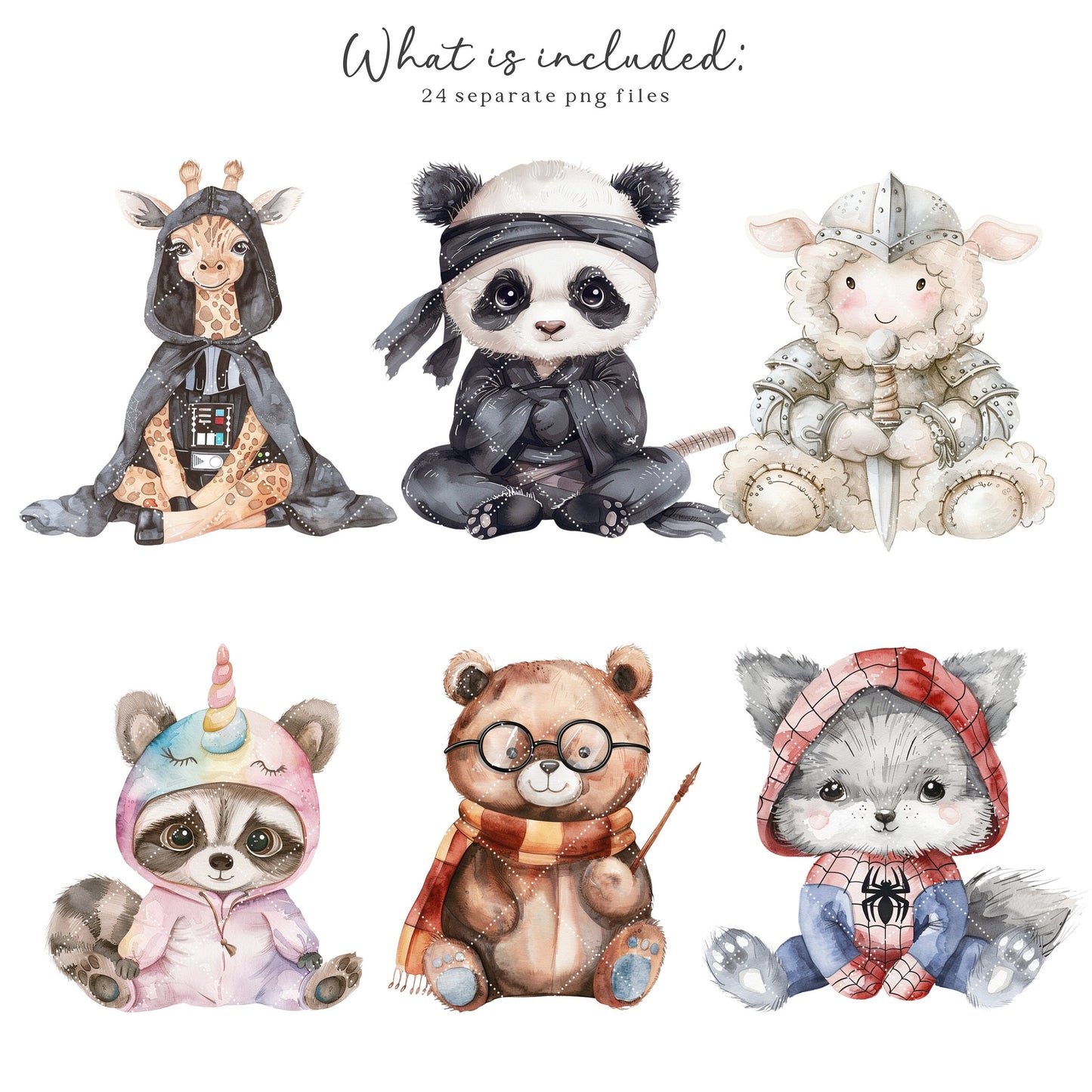Halloween Paws - Cute Animals, Spooky Clipart, Halloween Costumes, Kids | 24 PNG