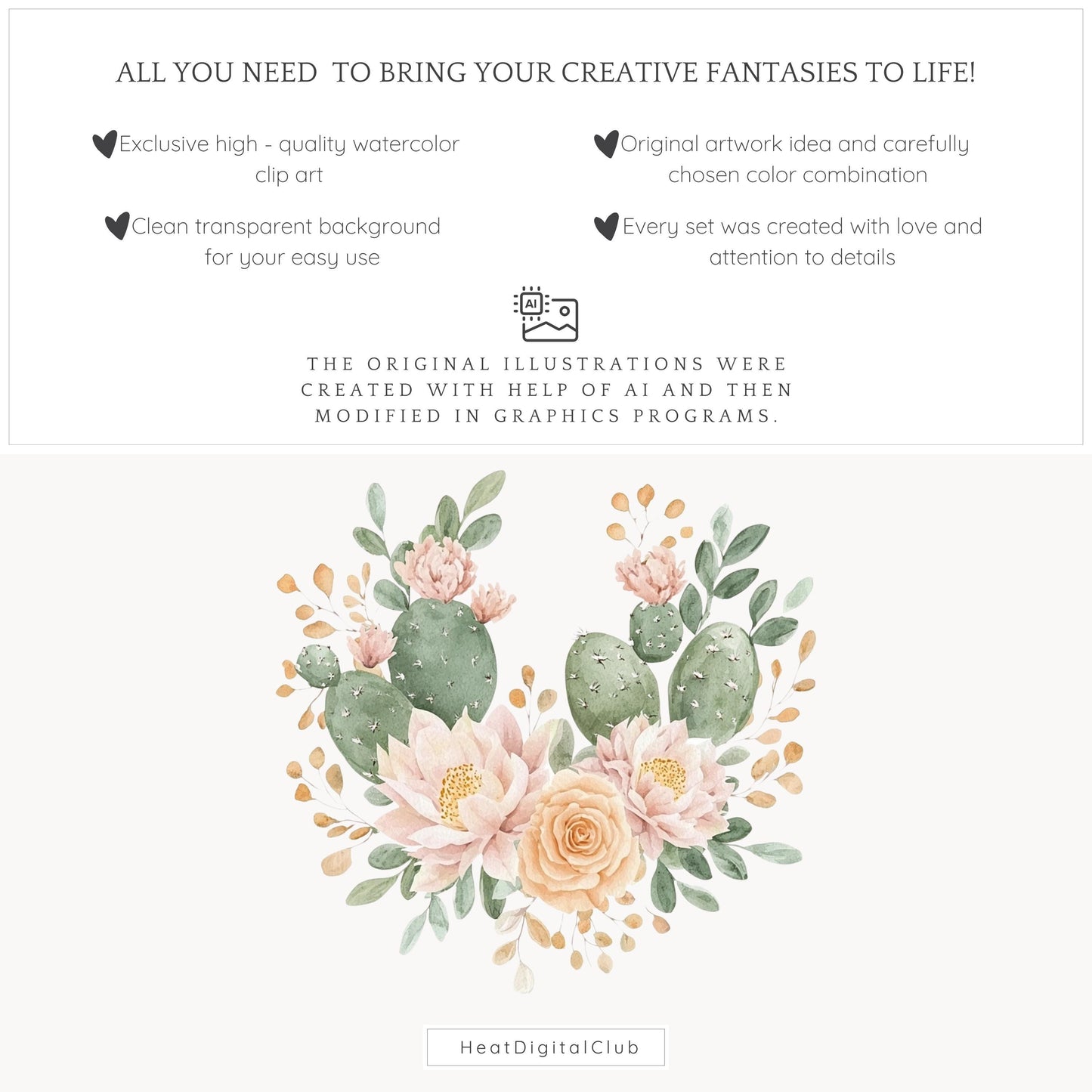 Viva Mexico - Floral Arrangements Clipart, Cinco De Mayo, Cactus | 12 PNG