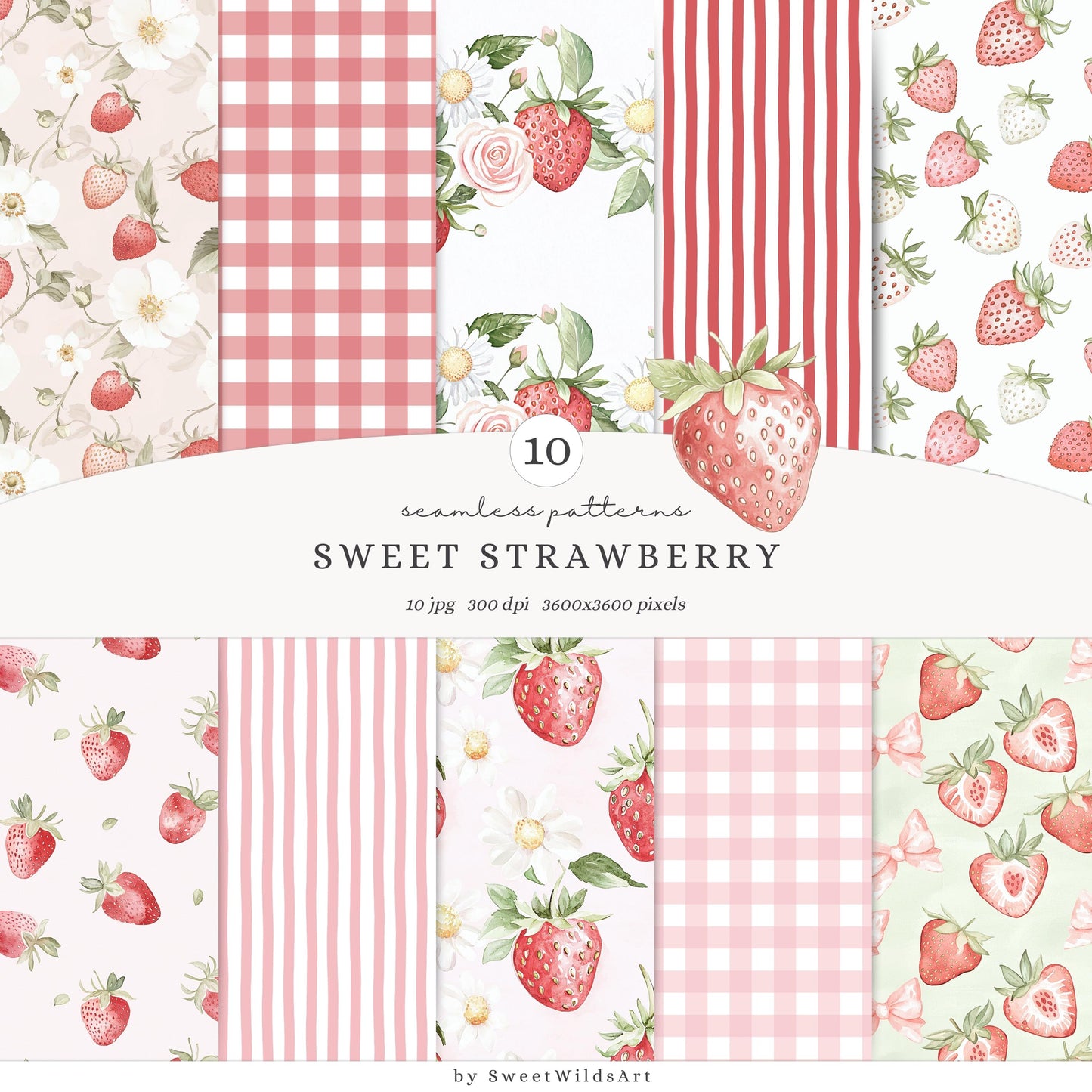 Sweet Strawberry - Collection Bundle, Baby Animals | 84 PNG/JPEG