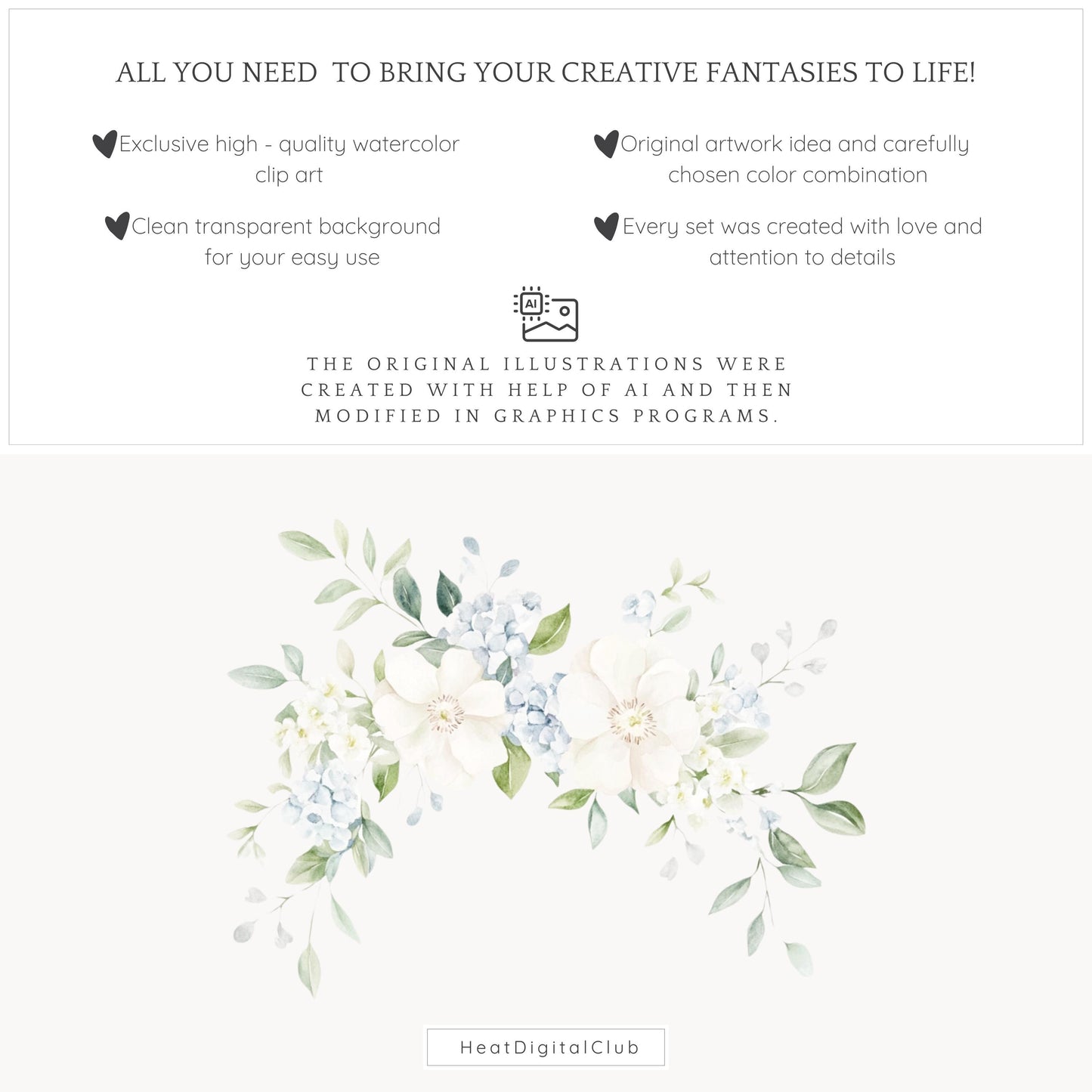 Spring Garden - Floral Arrangements Clipart, Gentle Flowers | 12 PNG