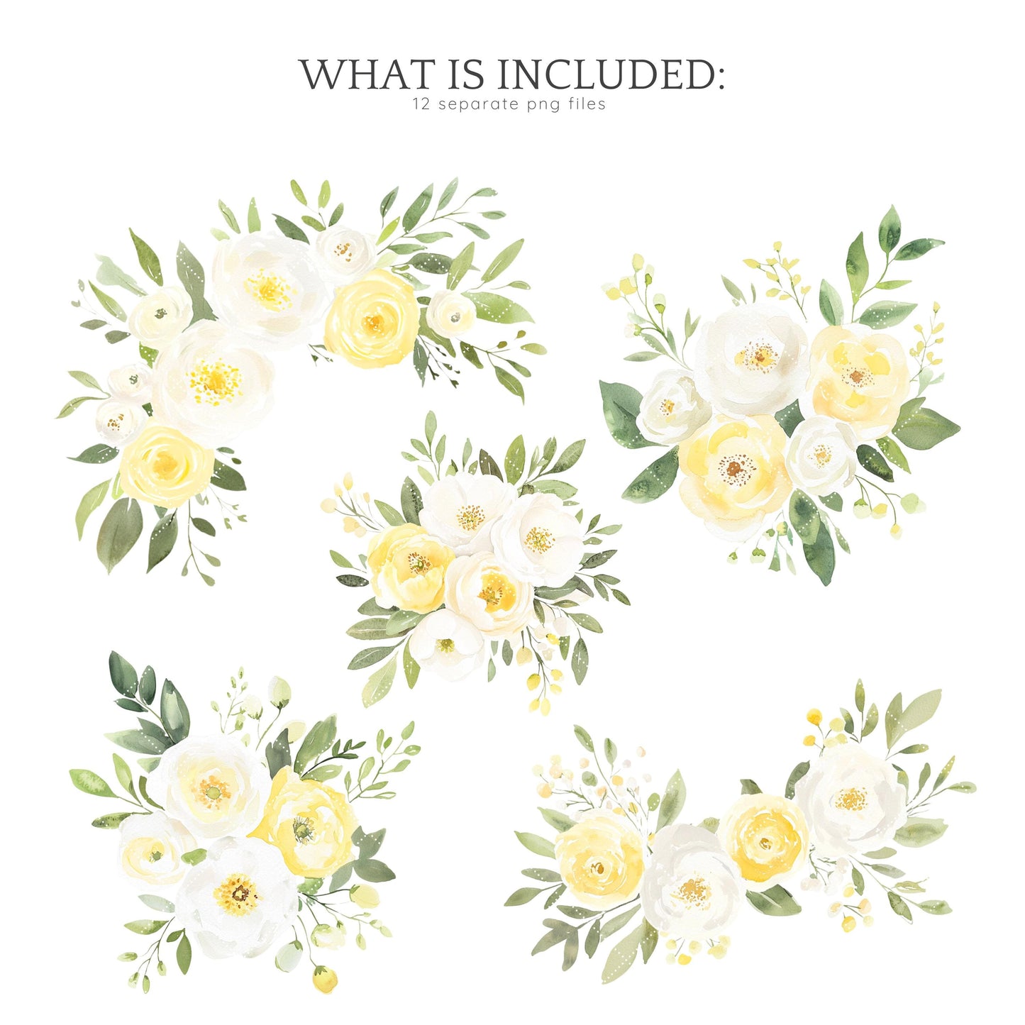 Fresh Essence - Floral Arrangements Clipart, Spring Flowers | 12 PNG