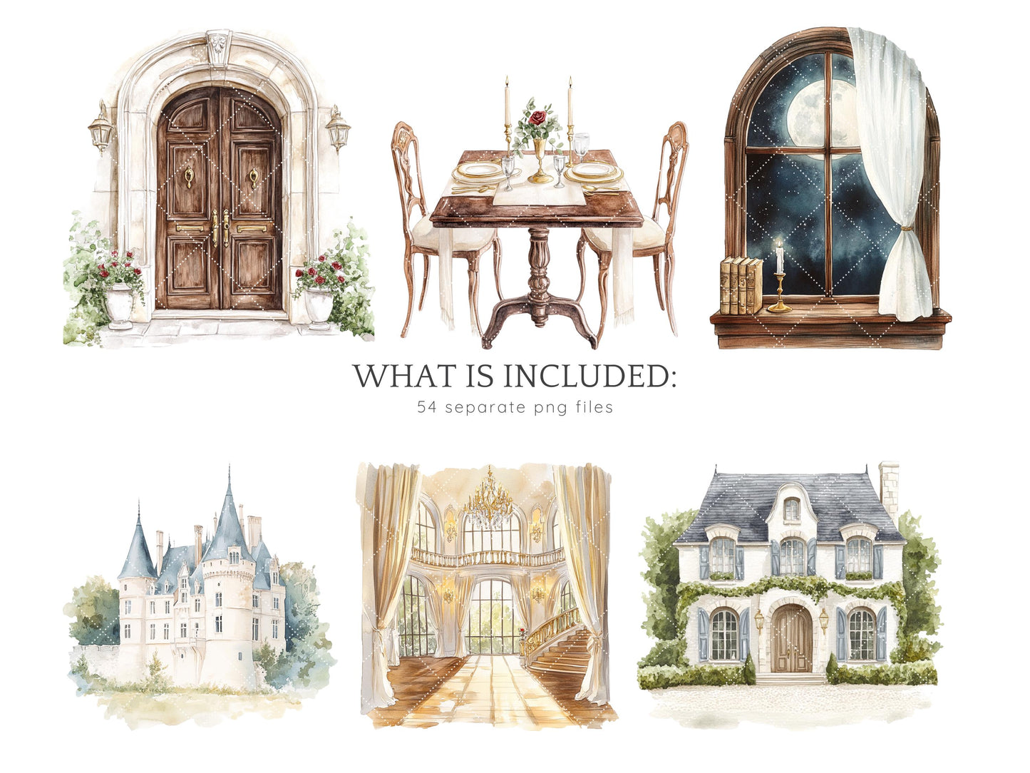 Belle's Modern Tale - Beauty and the Beast, Fairytale Clipart | 54 PNG