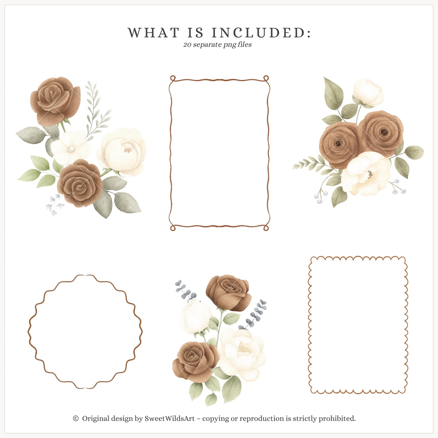 Tiny Moments - Floral Arrangements, Neutral Flowers, Beige Rose | 20 PNG