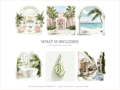 Palm Club - Palm Beach Vacation, Miami Clipart | 58 PNG