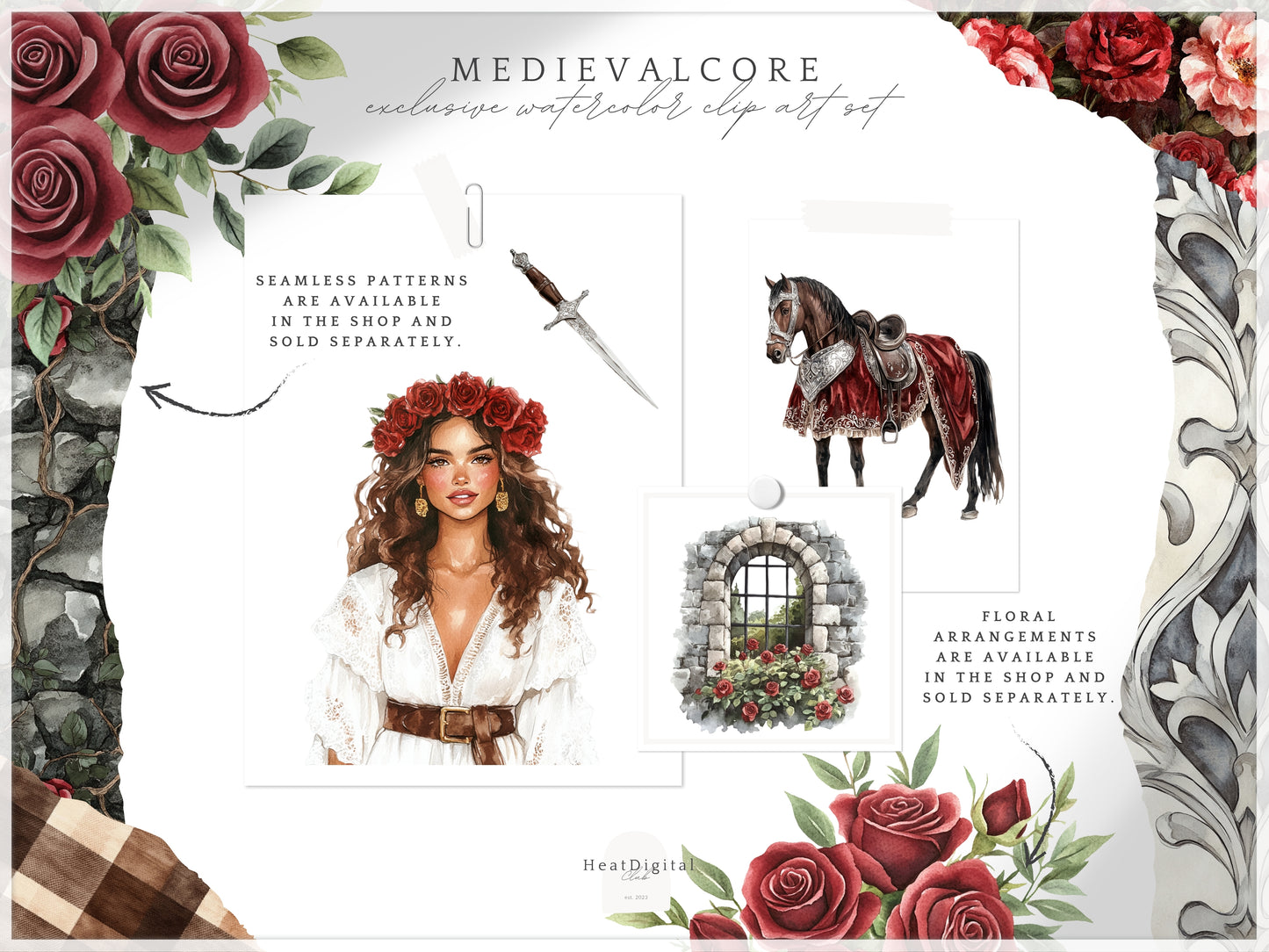 Medievalcore - Gothic Aesthetic Clipart, Medieval Fantasy | 61 PNG