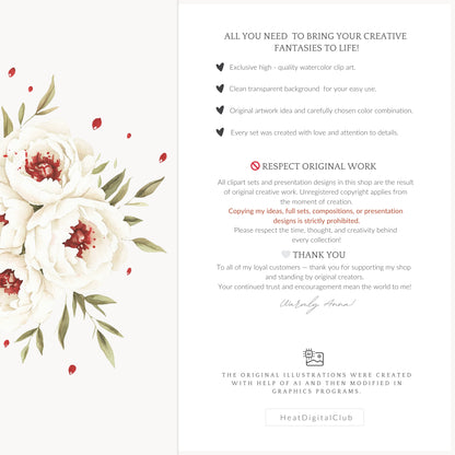 Bad Housewife - Floral Arrangements, Dark Feminine, Creepy Peony | 12 PNG