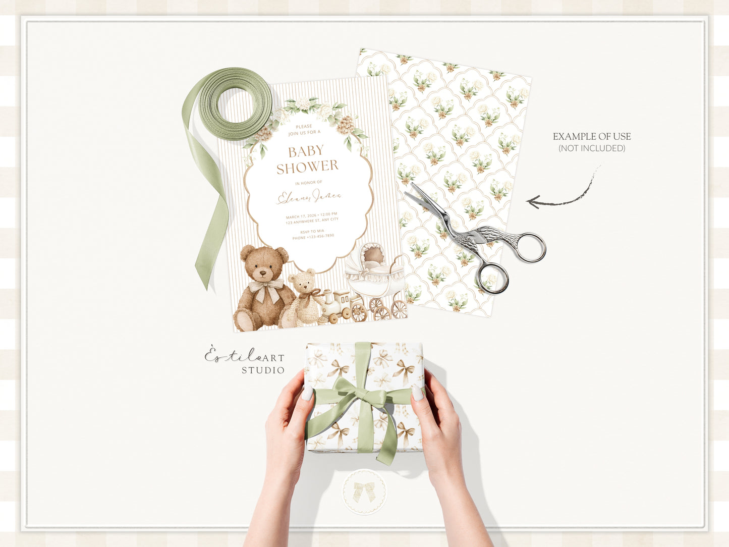 Petite Atelier - Clipart, Heirloom Baby Toys, Vintage Nursery, Neutral Baby Shower, Plush Toys | 105 PNG/JPEG