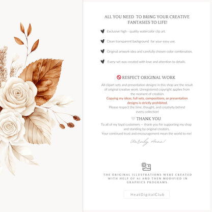 Cozy Haunt - Floral Arrangements Clipart, Fall Halloween Pumpkins | 25 PNG