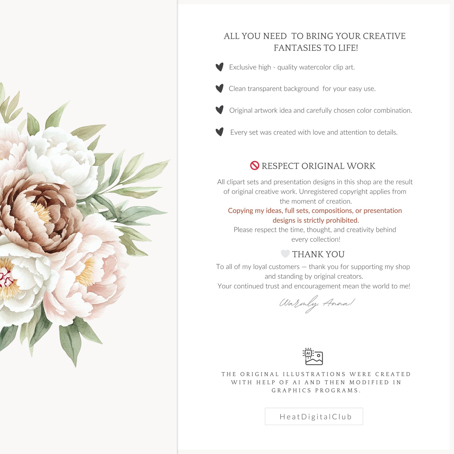 Blush Academia - Floral Arrangements, Peonies, Light Academia Flowers | 12 PNG