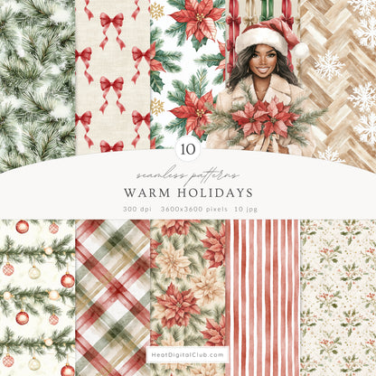 Warm Holidays - Collection Bundle, Cozy Winter, Christmas, Cottagecore | 90 PNG/JPEG