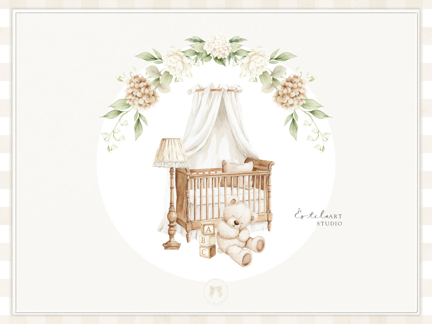 Petite Atelier - Clipart, Heirloom Baby Toys, Vintage Nursery, Neutral Baby Shower, Plush Toys | 105 PNG/JPEG