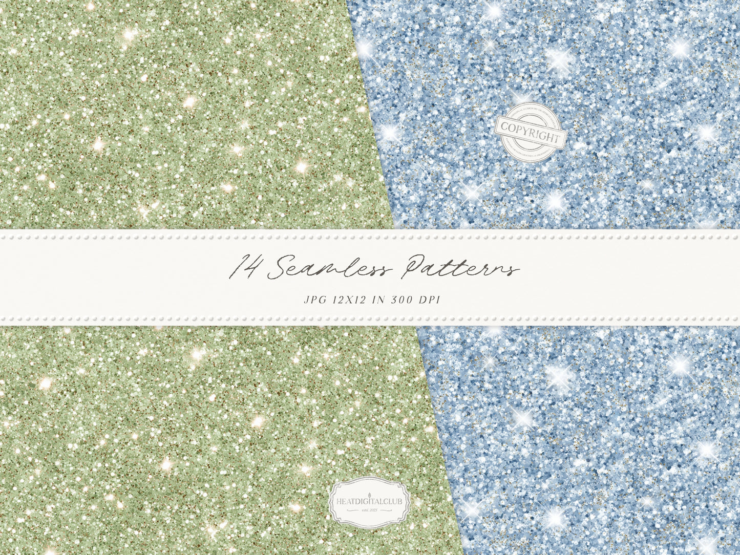 Easter Elegance - Seamless Patterns, Chinoiserie Spring, Elegant Hydrangeas | 14 JPEG