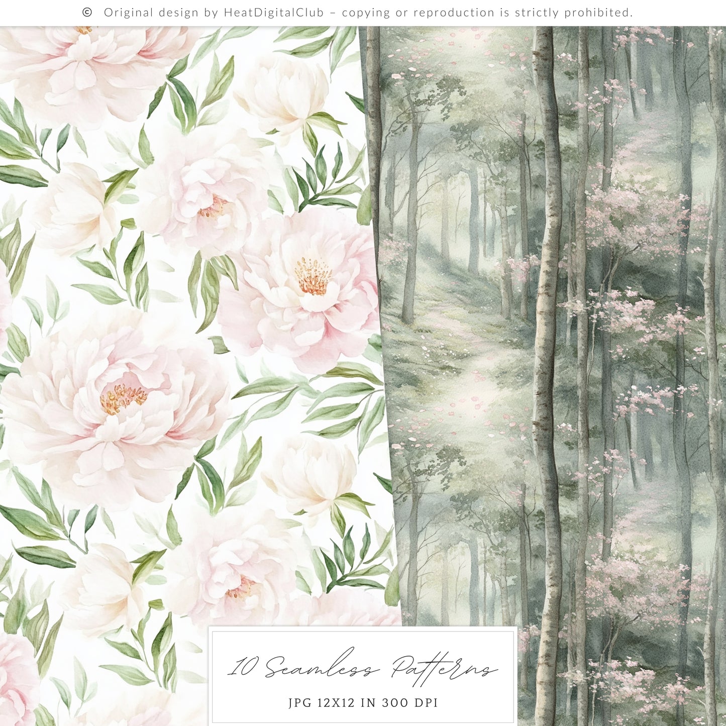 Enchanted Dream - Rose Patterns, Castle Texture | 10 JPEG