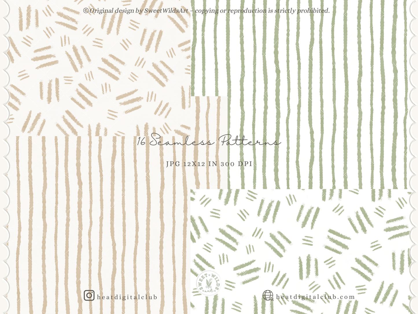 Safari Classics - Seamless Patterns, Animals, Jungle Nursery Digital Paper, Tropical Leaves | 16 JPEG