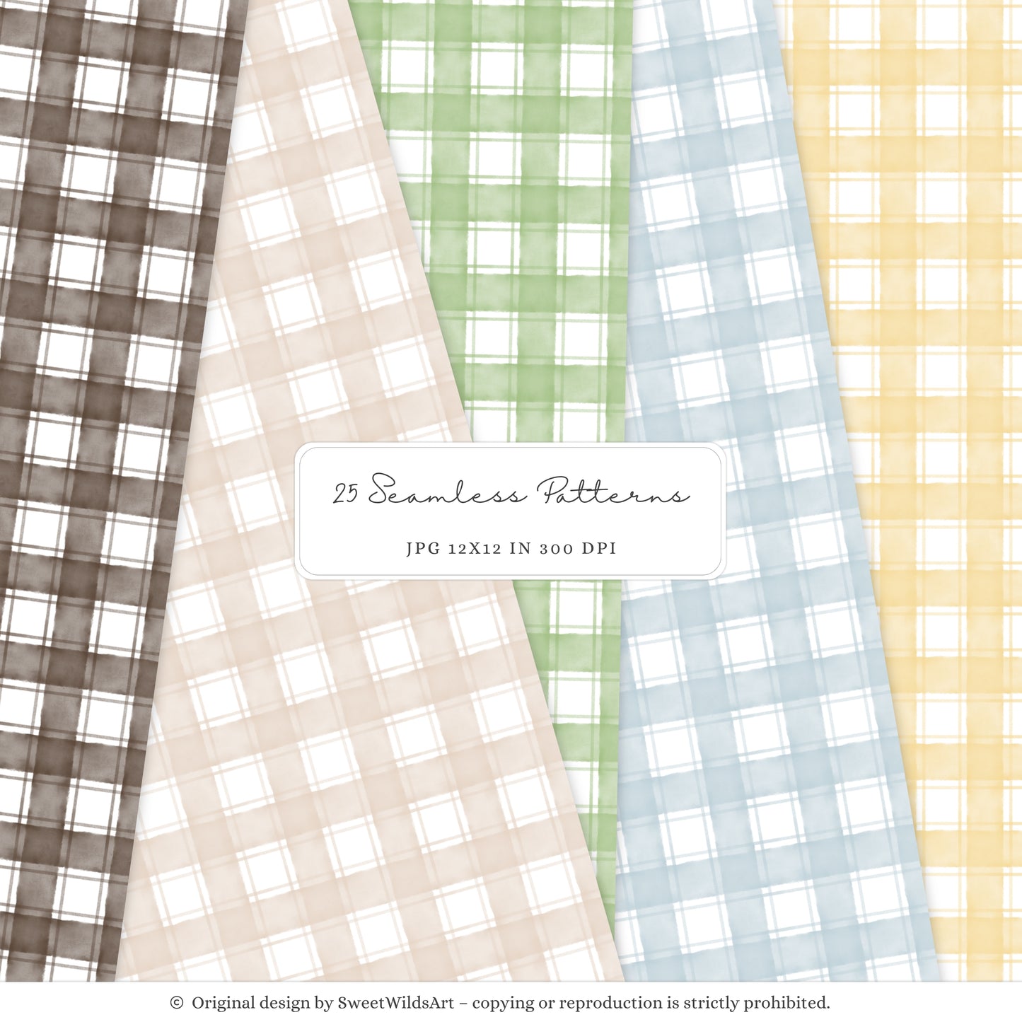 Birthday Tropics - Safari Seamless Patterns, Cute Jungle, Animal | 25 JPEG