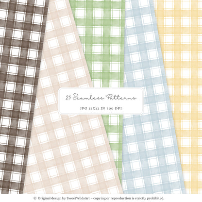 Birthday Tropics - Safari Seamless Patterns, Cute Jungle, Animal | 25 JPEG