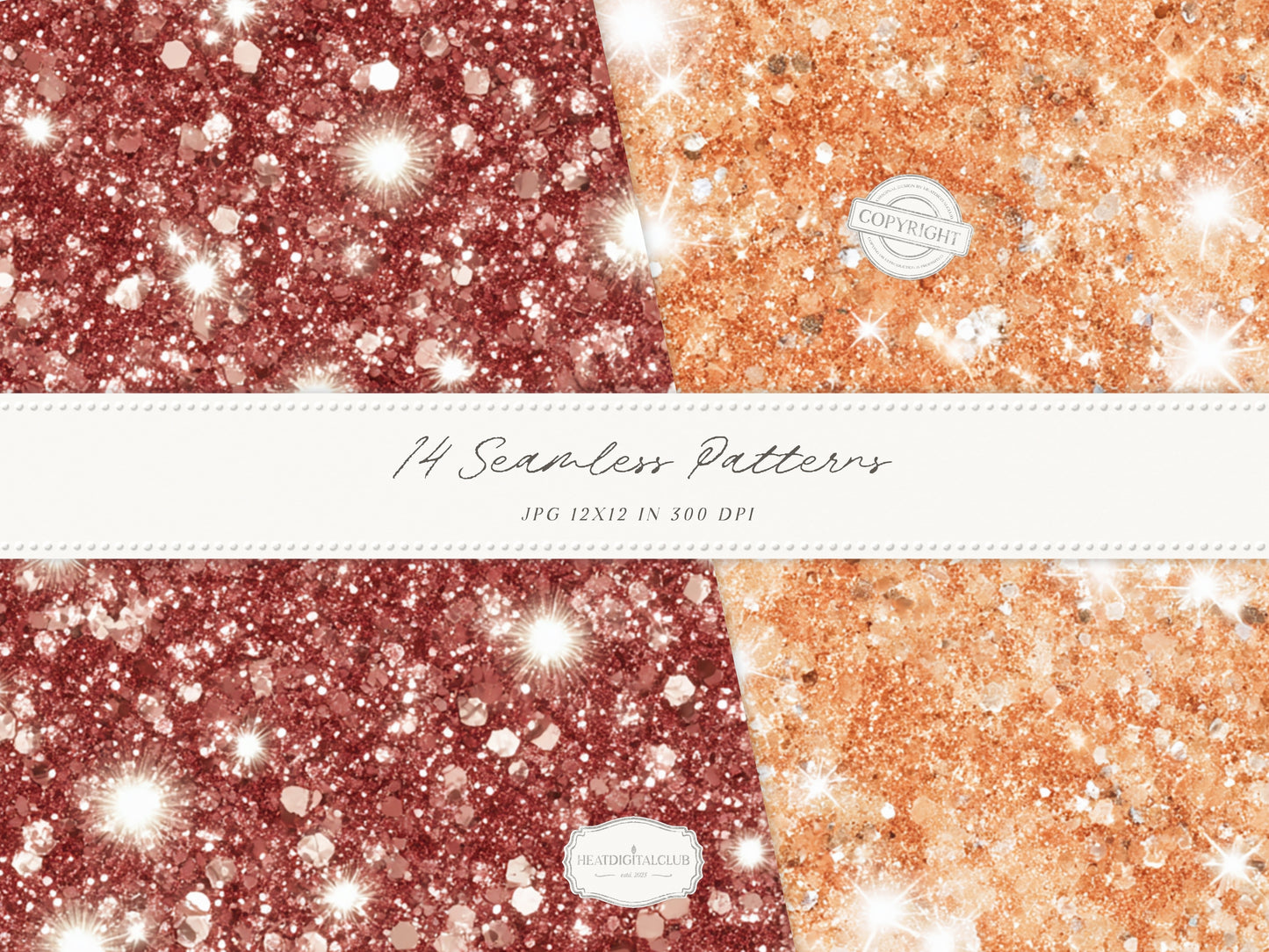 Knitted Fall - Seamless Patterns, Autumn Gingham Paper, Cozy Knit Pattern, Pumpkin Paper, Fall Scrapbook | 14 JPEG