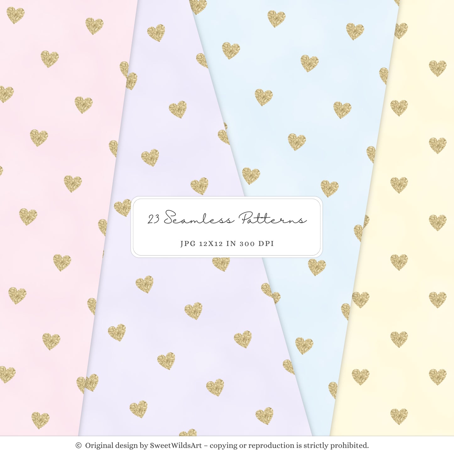 Rainbow World -  Seamless Patterns, Cute Fairytale Pastel | 23 JPEG