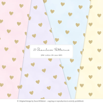 Rainbow World -  Seamless Patterns, Cute Fairytale Pastel | 23 JPEG