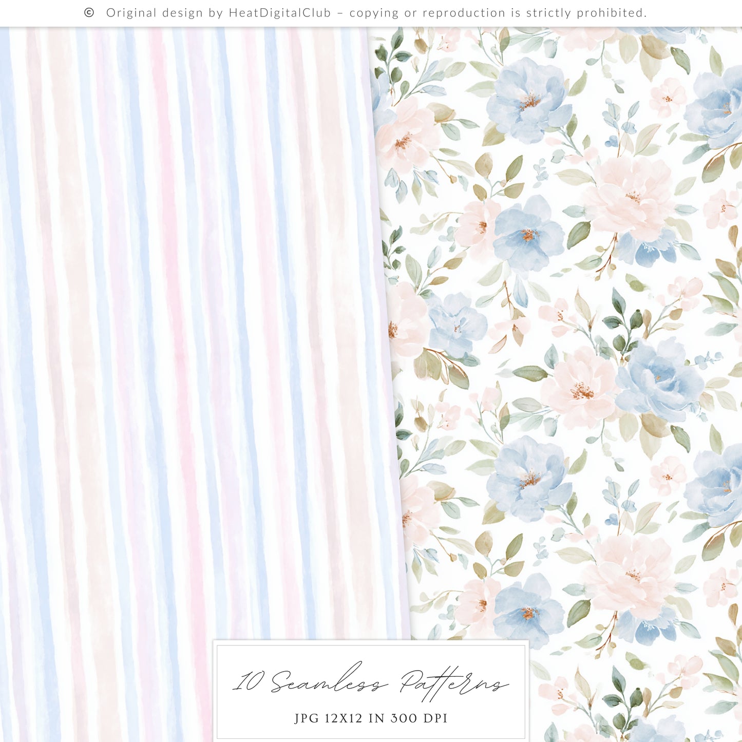 She is a Libra - Watercolor Seamless Patterns,  Libra Zodiac, Astrology, Zodiac | 10 JPEG