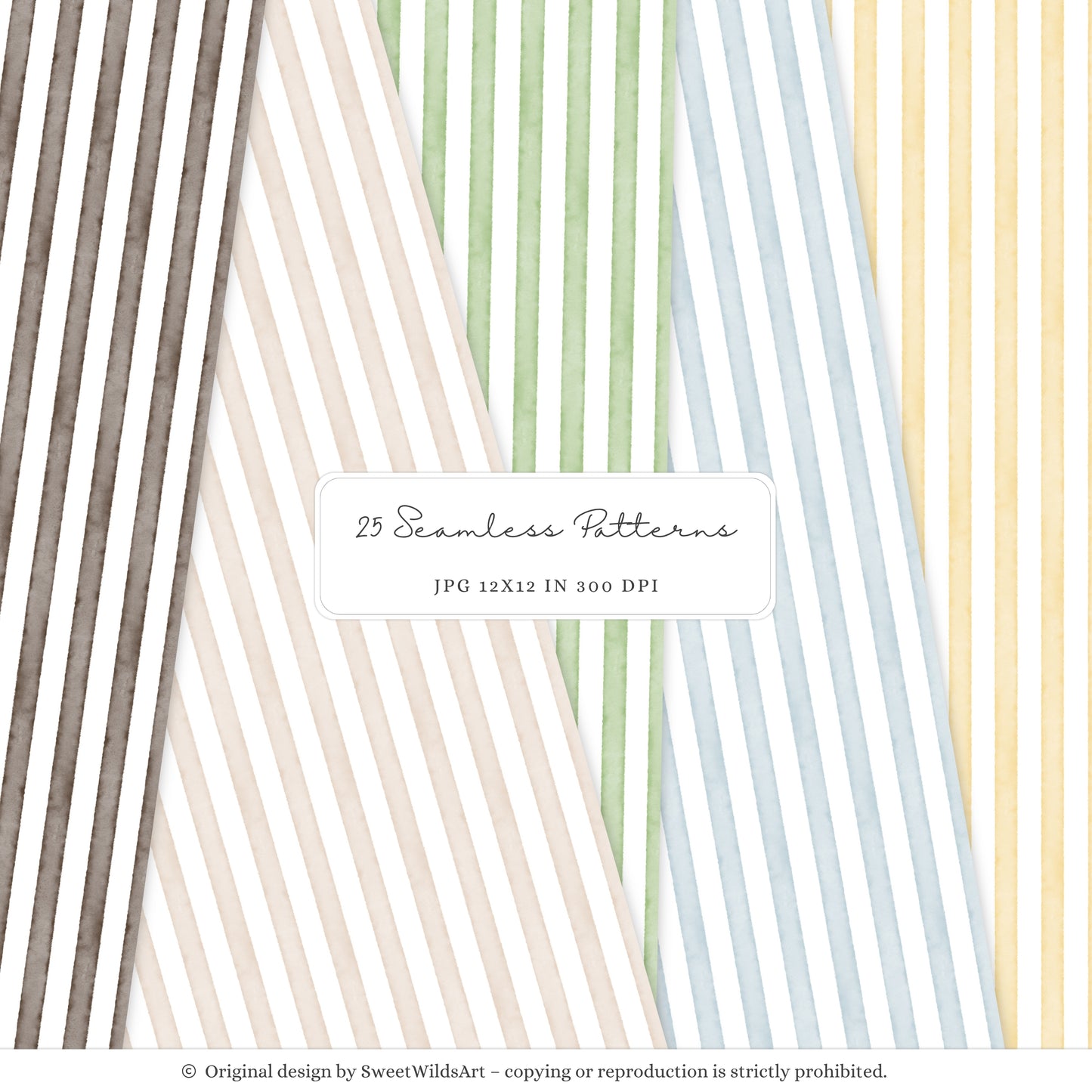 Birthday Tropics - Safari Seamless Patterns, Cute Jungle, Animal | 25 JPEG