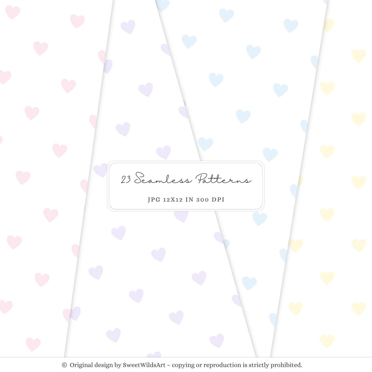 Rainbow World -  Seamless Patterns, Cute Fairytale Pastel | 23 JPEG