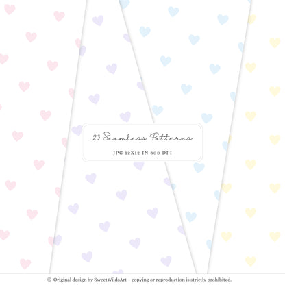 Rainbow World -  Seamless Patterns, Cute Fairytale Pastel | 23 JPEG
