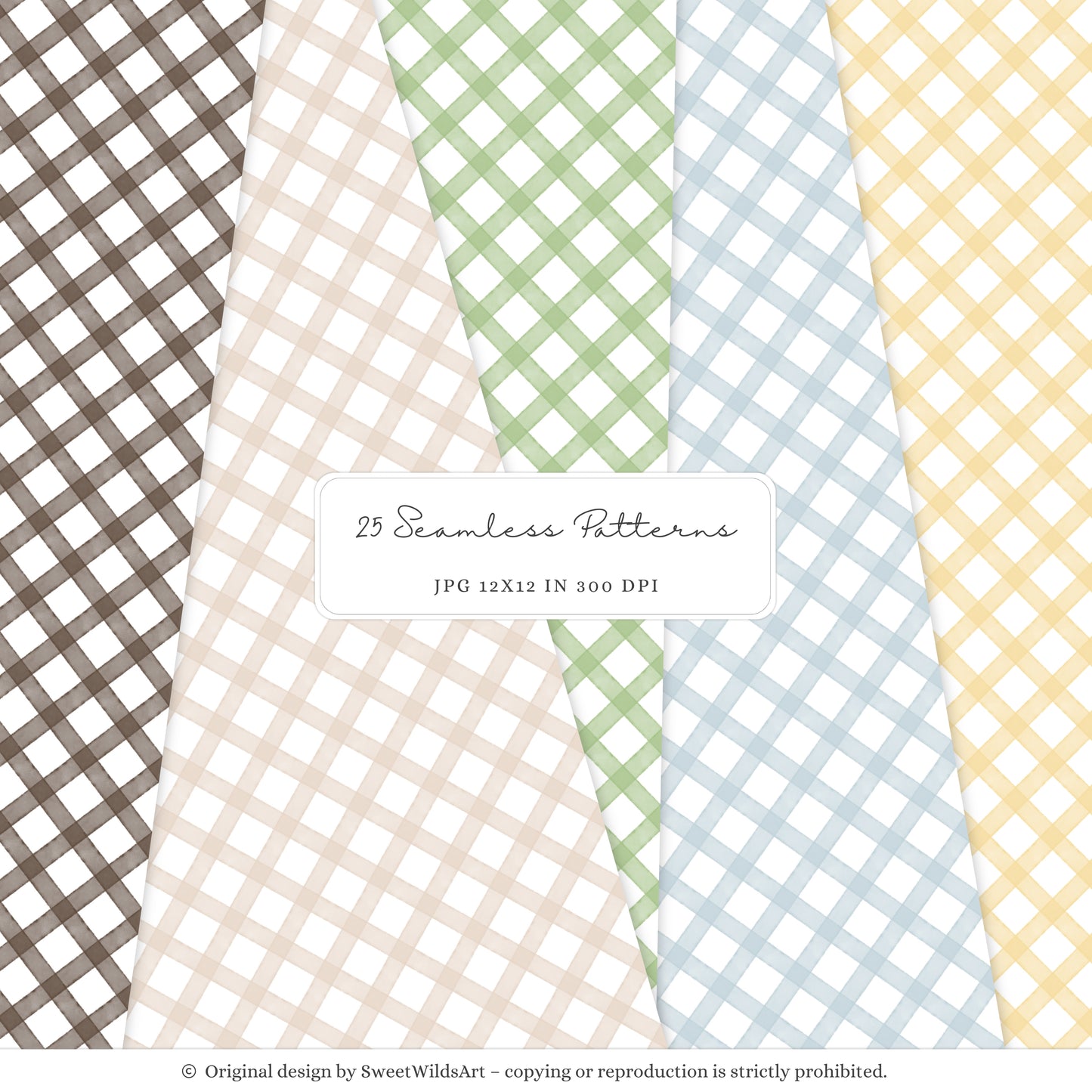 Birthday Tropics - Safari Seamless Patterns, Cute Jungle, Animal | 25 JPEG