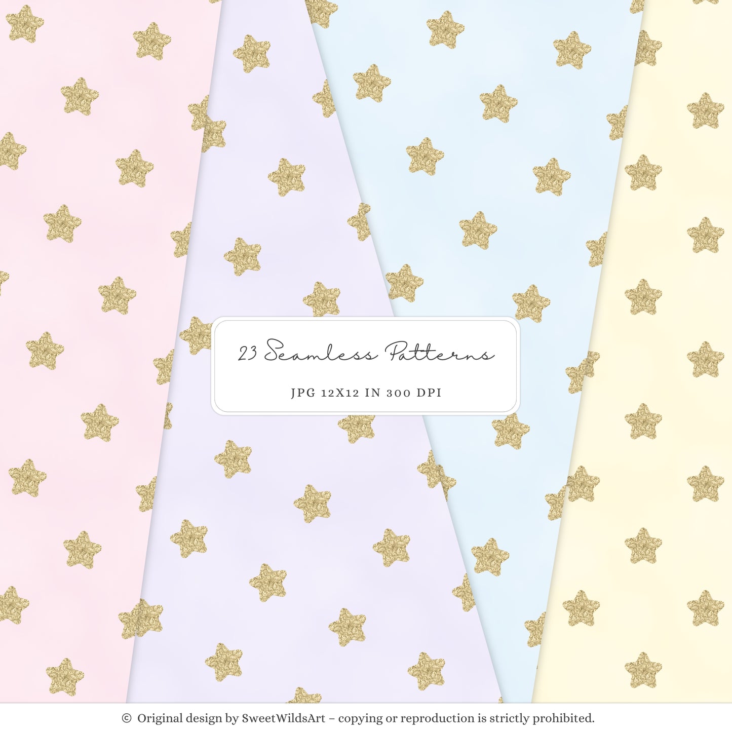 Rainbow World -  Seamless Patterns, Cute Fairytale Pastel | 23 JPEG