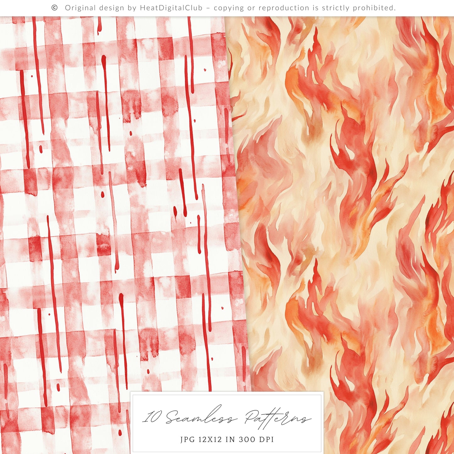 Bad Housewife - Seamless Patterns, Domestic Horror, Creepy Cute, Halloween | 10 JPEG