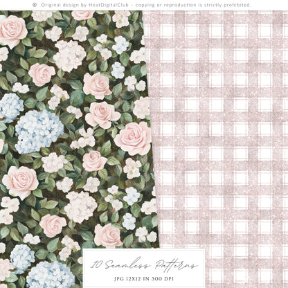 She is a Libra - Watercolor Seamless Patterns,  Libra Zodiac, Astrology, Zodiac | 10 JPEG