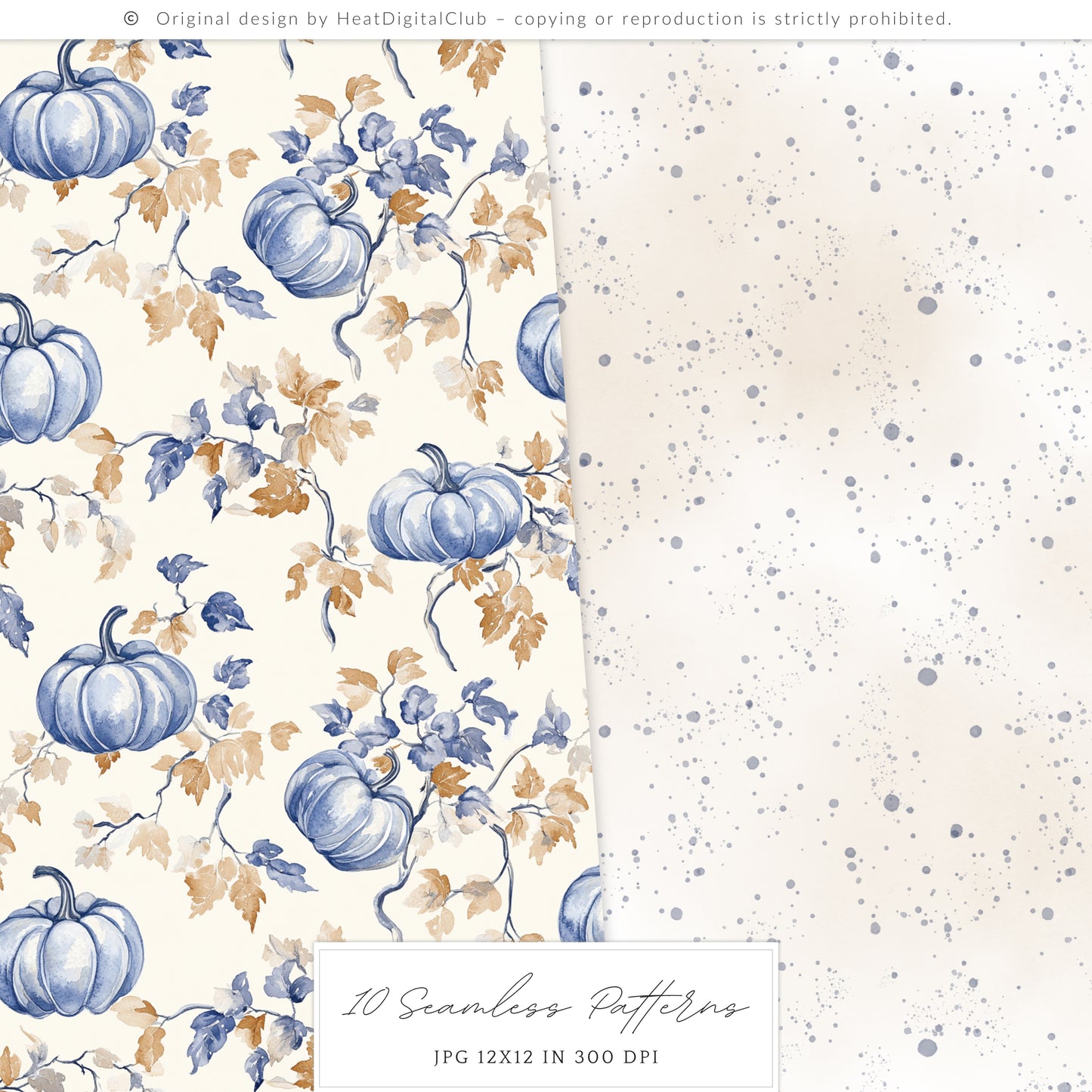 Autumn Residence - Seamless Patterns, Elegant Autumn, Grandmillennial Fall | 10 JPEG