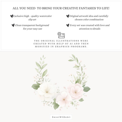 Sweet Fairyland - Floral Arrangements, Pink White Peonies, Garden Bows | 24 PNG