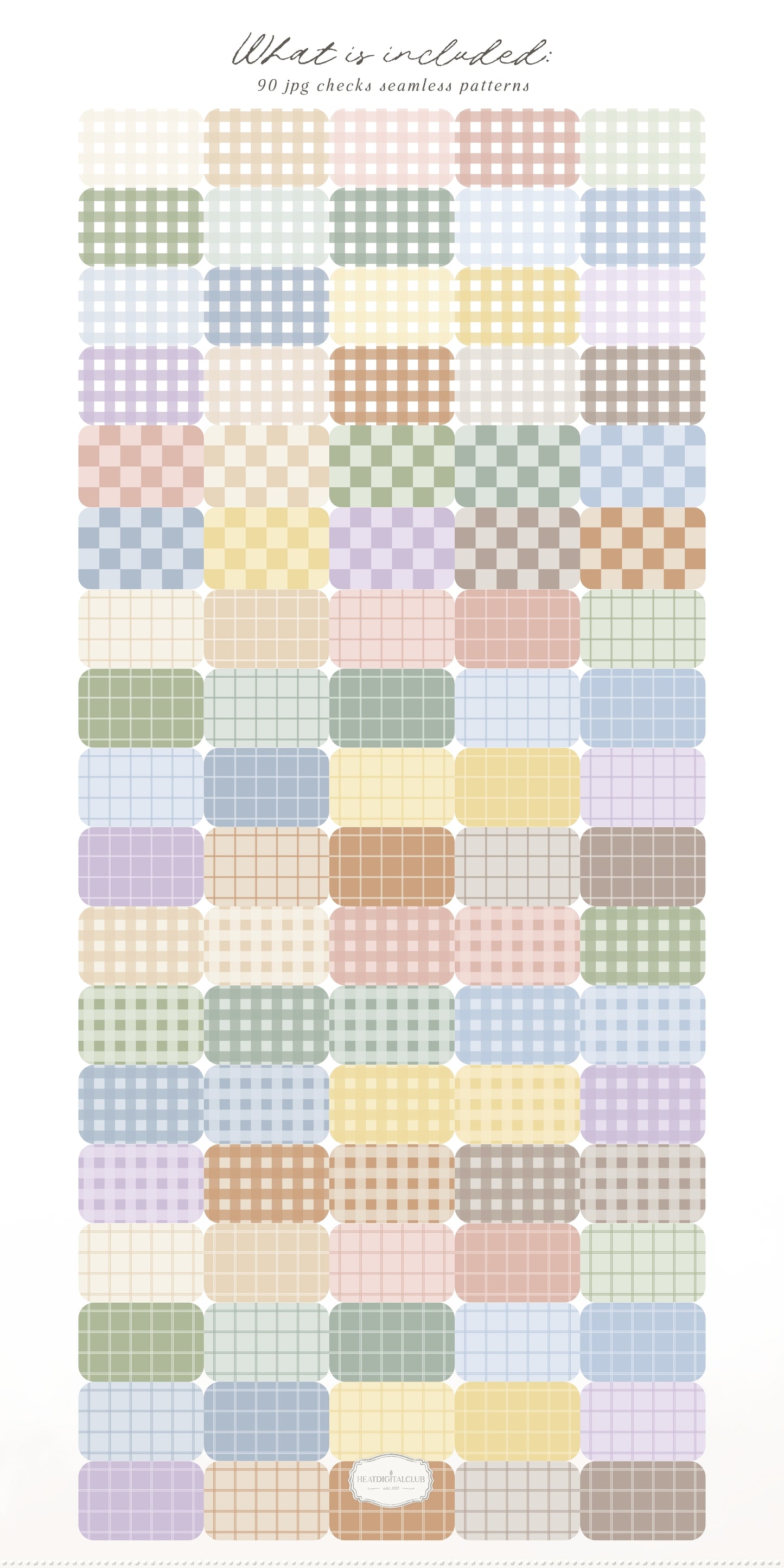 Pastel Classics - Seamless Patterns Bundle, Modern Geometric Classics Collection