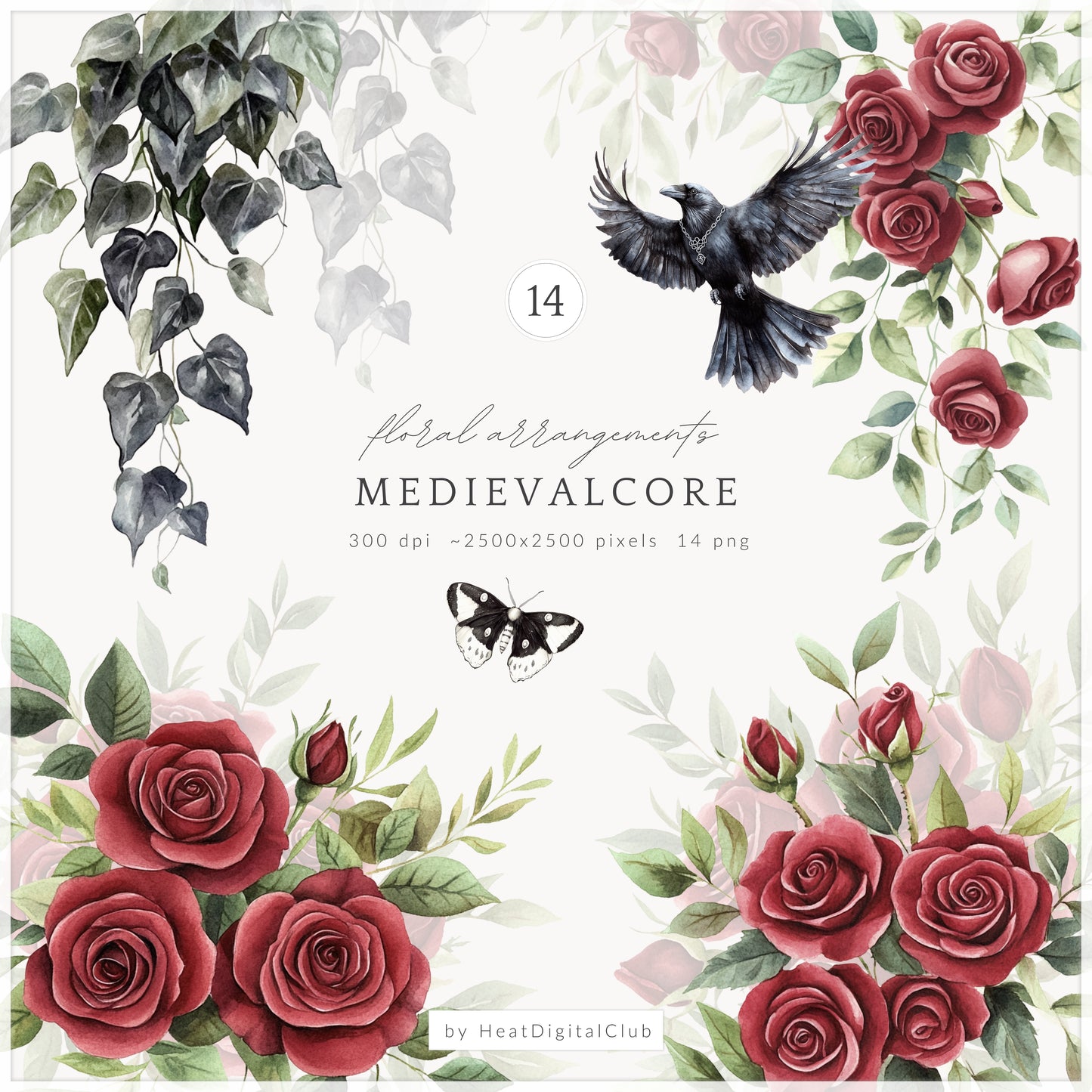 Medievalcore - Collection Bundle, Gothic Aesthetic Clipart, Medieval Fantasy | 85 PNG