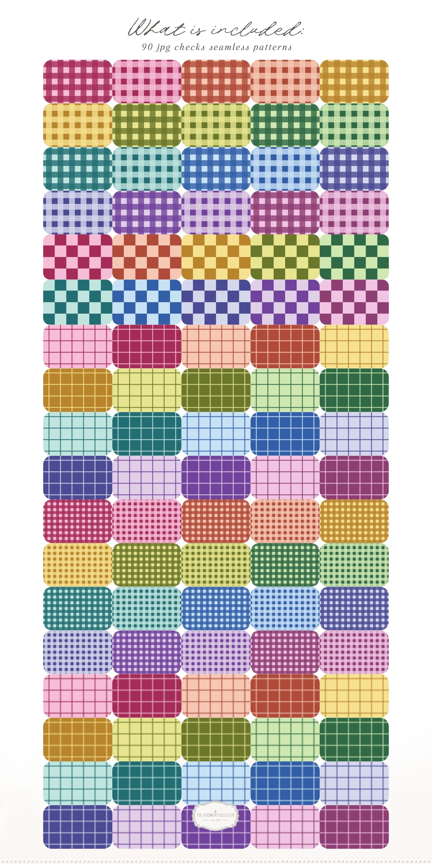Dopamine Classics - Colorful Seamless Patterns Bundle, Geometric Paper Collection | 310 JPEG