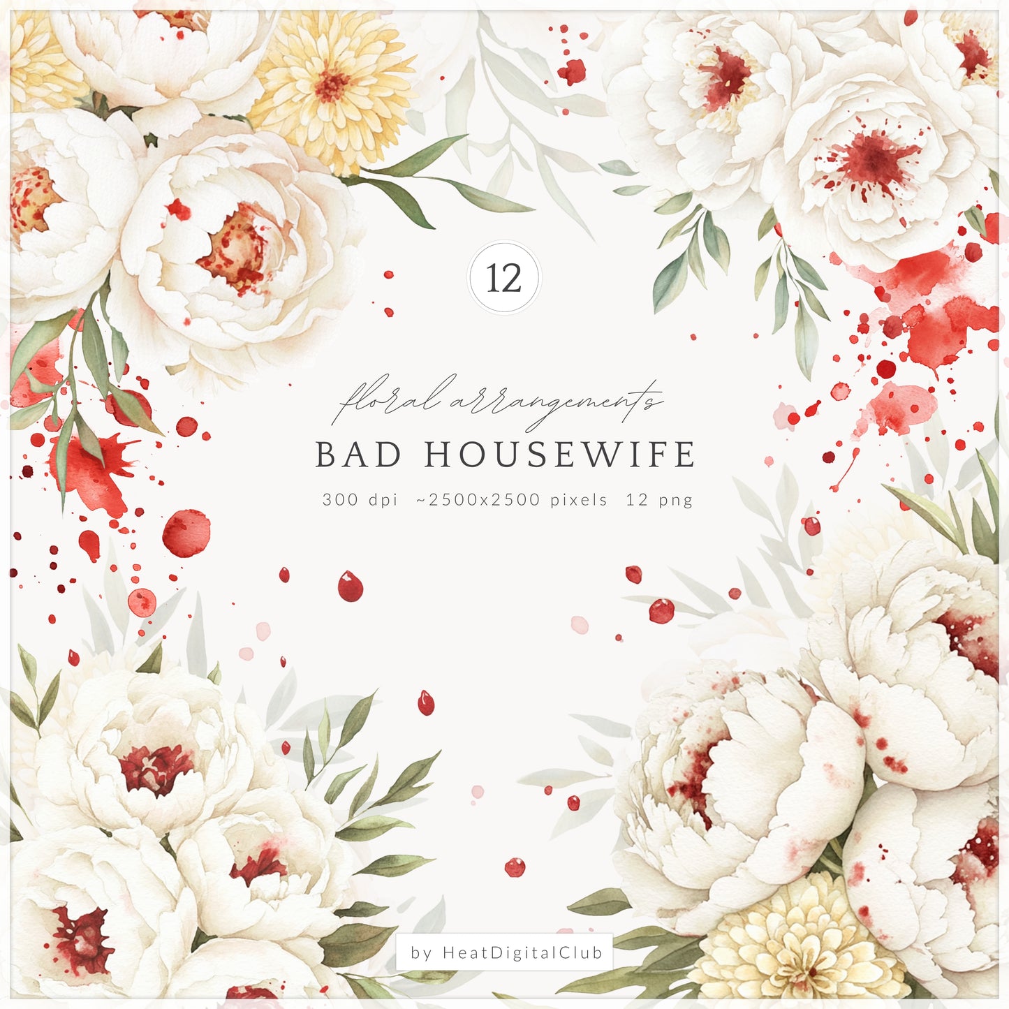Bad Housewife - Collection Bundle, Retro Halloween, Domestic Horror | 79 PNG/JPEG