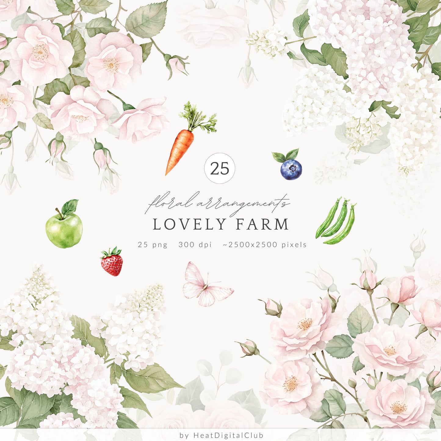 Lovely Farm - Collection Bundle, Coquette Farm Girl, Pink Country | 90 PNG/JPEG