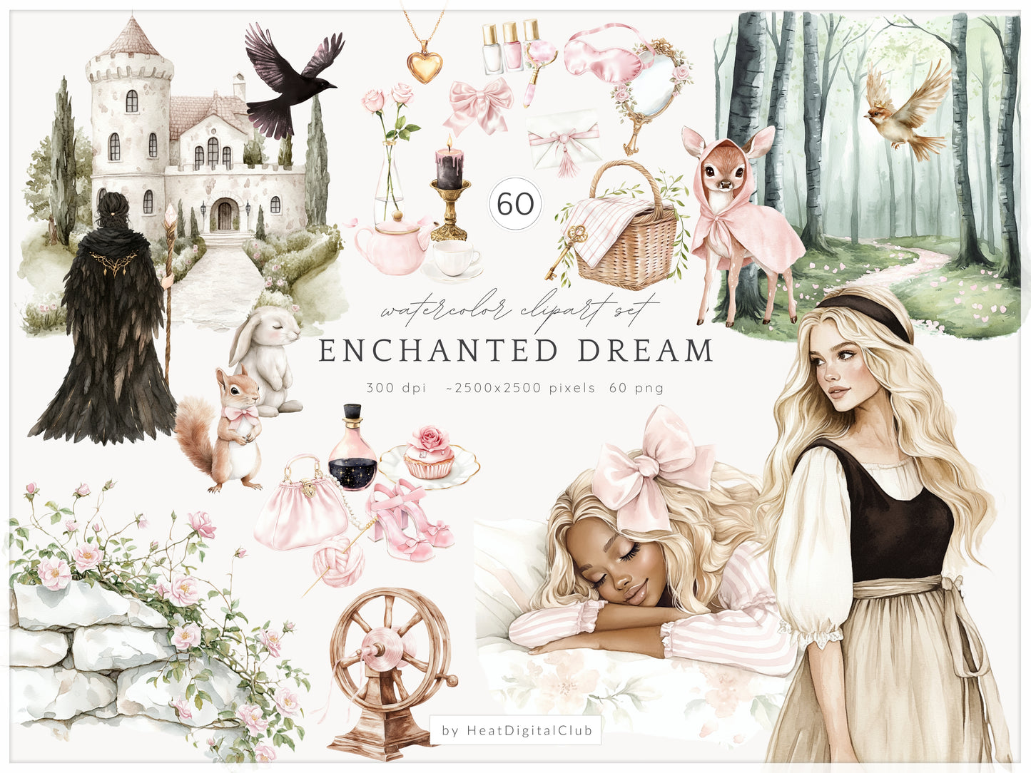 Enchanted Dream - Collection Bundle, Sleeping Beauty |  84 PNG/JPEG