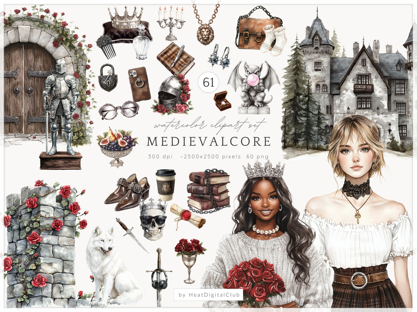 Medievalcore - Gothic Aesthetic Clipart, Medieval Fantasy | 61 PNG