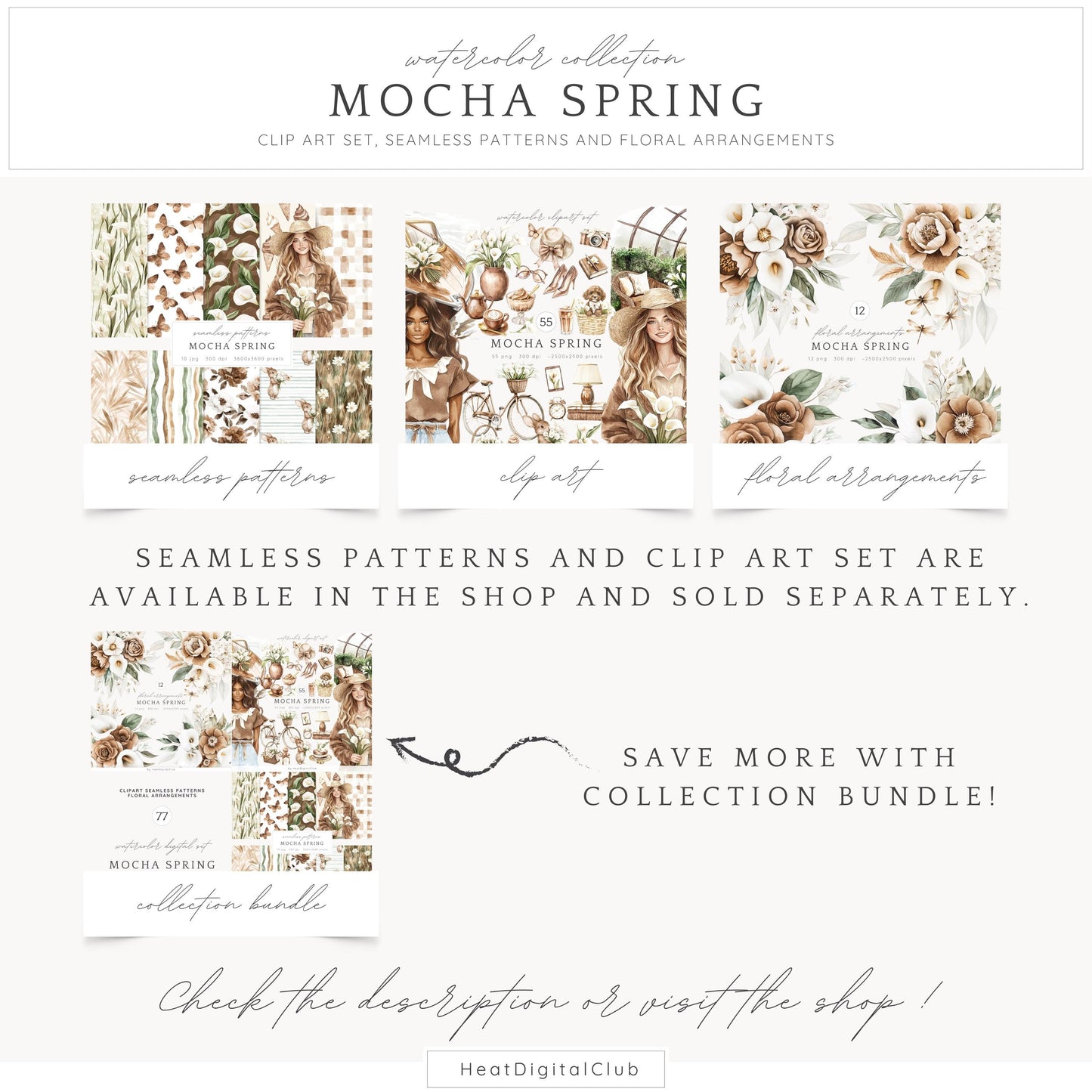 Mocha Spring - Floral Arrangements, Gentle Calla Lillies | 12 PNG