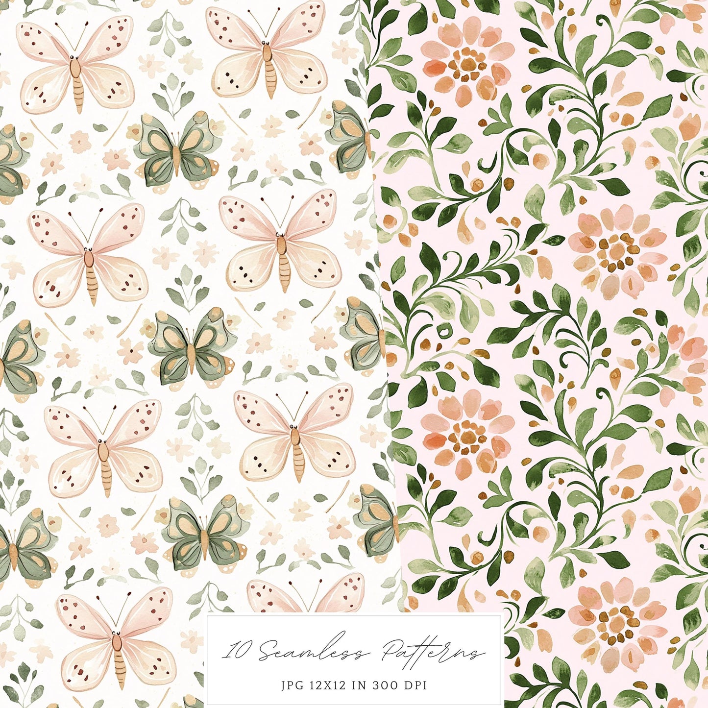 Viva Mexico - Seamless Patterns, Cinco de May, Floral | 10 JPEG